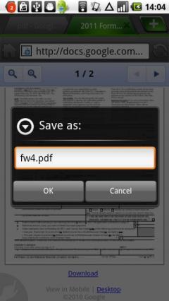 PDF Viewer Add-on for Dolphin Browser HD