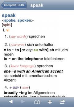 PONS Compact English - German Dictionary (iPhone/iPad)
