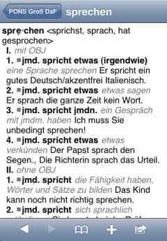 PONS Comprehensive German Dictionary (iPhone/iPad)
