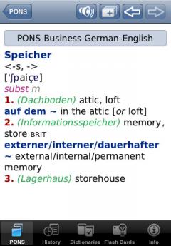 PONS English-German & German-English Business Dictionary for iPhone/iPad