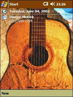 Painted Guitar Theme for Pocket PC