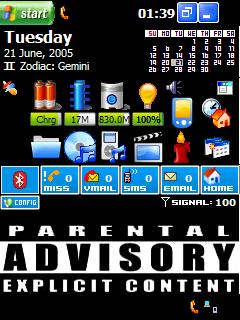 Parental advisory Theme for Pocket PC