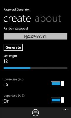 Password Generator for Windows Phone