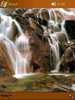 Peaceful Waterfall Theme for Pocket PC
