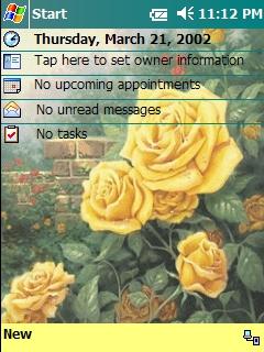 Perfect Yellow Rose Theme for Pocket PC
