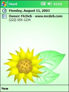 Perty Sunflower Theme for Pocket PC