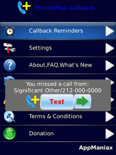 PhonePlus Callback (BlackBerry)
