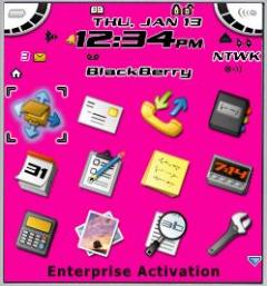 Pink 1 Theme for Blackberry 7100