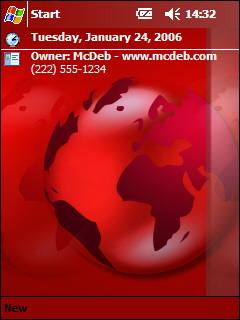 Planet in Red Theme for Pocket PC