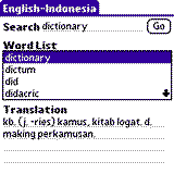 PocketDict English - Indonesian for Palm