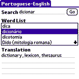 PocketDict Portuguese - English for Palm