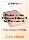 Poems in Two Volumes, Volume 2 for MobiPocket Reader