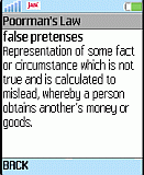 Poorman's Law Dictionary (Symbian)