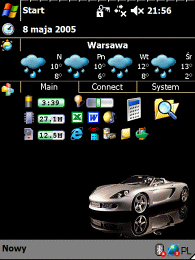 Porsche Carrera GT Black VGA Theme for Pocket PC