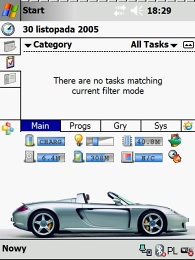 Porsche Carrera GT White VGA Theme for Pocket PC