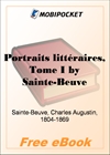 Portraits litteraires, Tome I for MobiPocket Reader