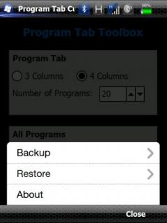 Program Tab Toolbox