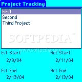 Project Tracker for Palm OS