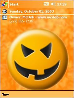Pumpkin Smile Theme for Pocket PC