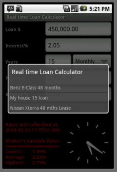 RT Rate Loan Calculator