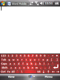 Red Crystal Skin for Resco Keyboard Pro
