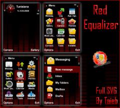 Red Equalizer SVG Theme