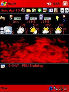 Red Fire Animated Theme for Pocket PC