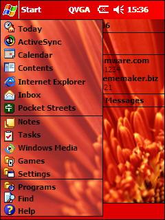 Red Flower CT Theme for Pocket PC