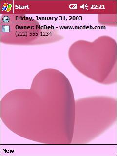 Red Hearts Theme for Pocket PC