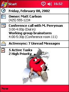 Red M&M Theme for Pocket PC