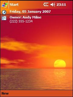 Red Sunset AMF Theme for Pocket PC