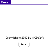 Reset for Palm OS