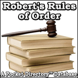 Robert's Rules of Order Pocket Directory Database (Palm OS)