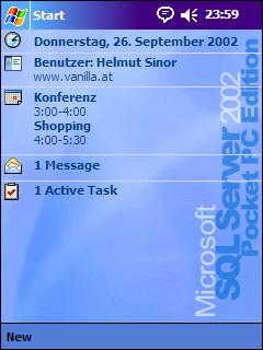 SQL Server 2002 Animated Theme for Pocket PC
