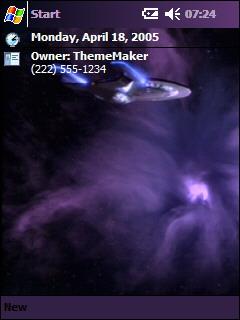 ST Enterprise in Sub Space Rif Theme for Pocket PC