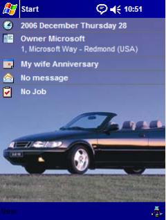 Saab 900 convertible 2 TS Theme for Pocket PC