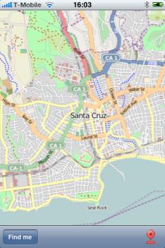 Santa Cruz Street Map