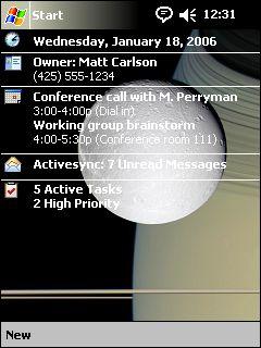 Saturn Moon Dione AV Theme for Pocket PC