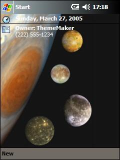 Saturn and Satellites Theme for Pocket PC