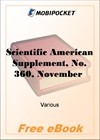 Scientific American Supplement, No. 360, November 25, 1882 for MobiPocket Reader