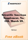 Scientific American Supplement, No. 430, March 29, 1884 for MobiPocket Reader