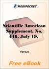 Scientific American Supplement, No. 446, July 19, 1884 for MobiPocket Reader
