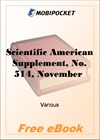 Scientific American Supplement, No. 514, November 7, 1885 for MobiPocket Reader
