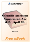 Scientific American Supplement, No. 643, April 28, 1888 for MobiPocket Reader
