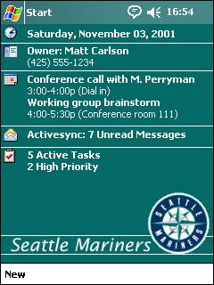 Seattle Mariners Theme for Pocket PC