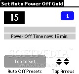 Set Auto Power Off Gold
