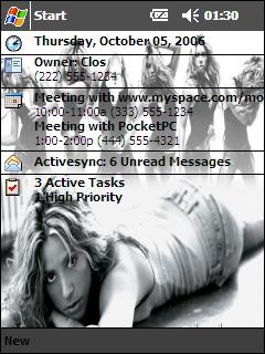 Shakira MP Theme for Pocket PC