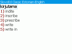 SlovoEd Classic English-Estonian & Estonian-English Dictionary for BlackBerry