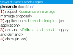 SlovoEd Classic English-French & French-English Dictionary for BlackBerry