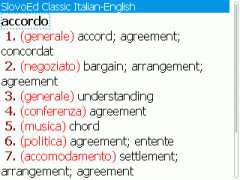 SlovoEd Classic English-Italian & Italian-English Dictionary for BlackBerry